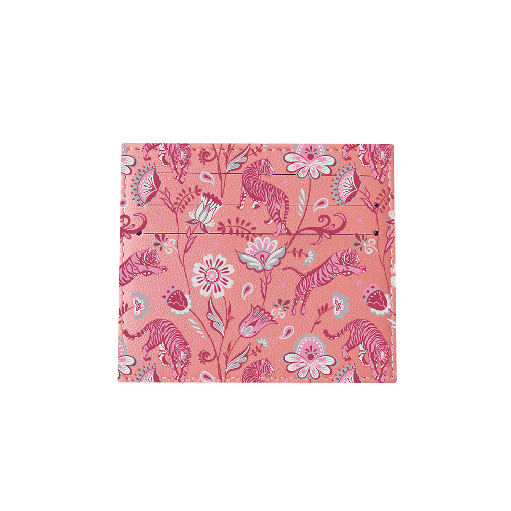 6 Slots Card Holder - Tiger & Floral 7.0