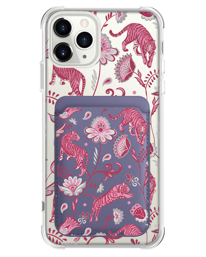 iPhone Magnetic Wallet Case - Tiger & Floral 7.0