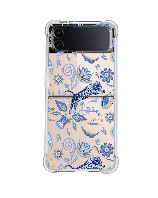 Android Flip / Fold Case - Tiger & Floral