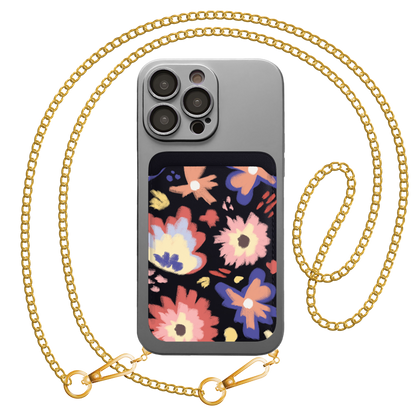 iPhone Magnetic Wallet Silicone Case - Flower Lovers