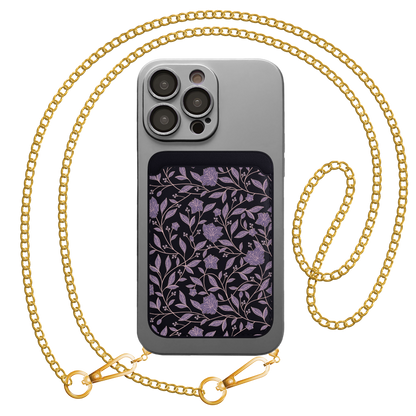 iPhone Magnetic Wallet Silicone Case - Sketchy Flower 4.0