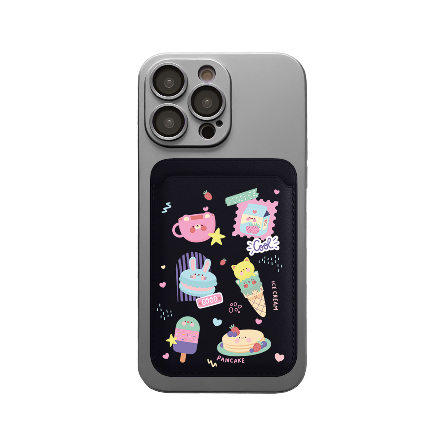 iPhone Magnetic Wallet Silicone Case - Sweet Cafe