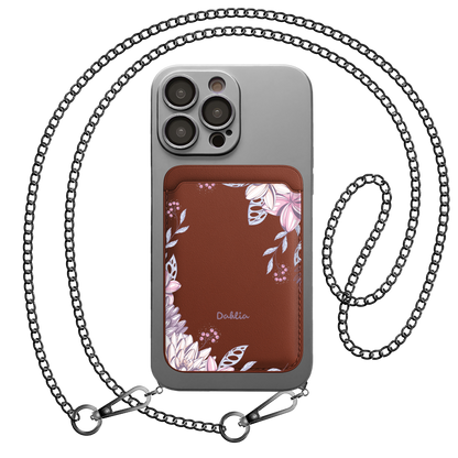 iPhone Magnetic Wallet Silicone Case - Dahlia