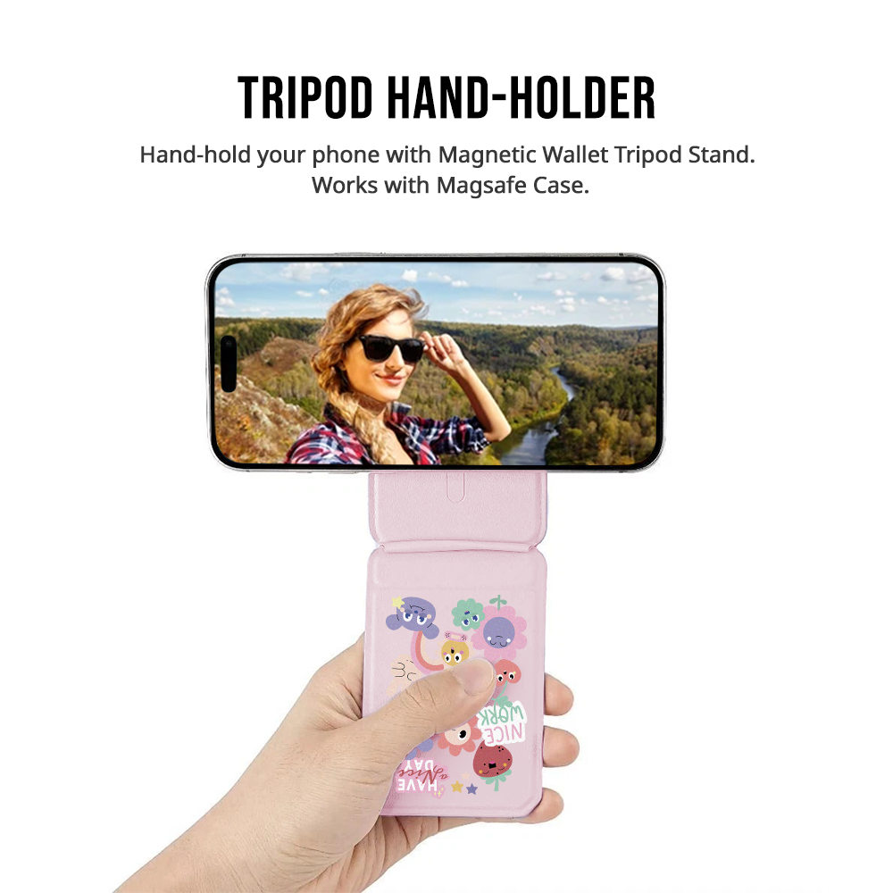 iPhone Magnetic Multifold Wallet - Lovebird Monochrome 4.0