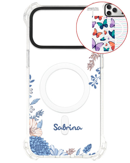 Magsafe Swappable Plate - Blue Florals