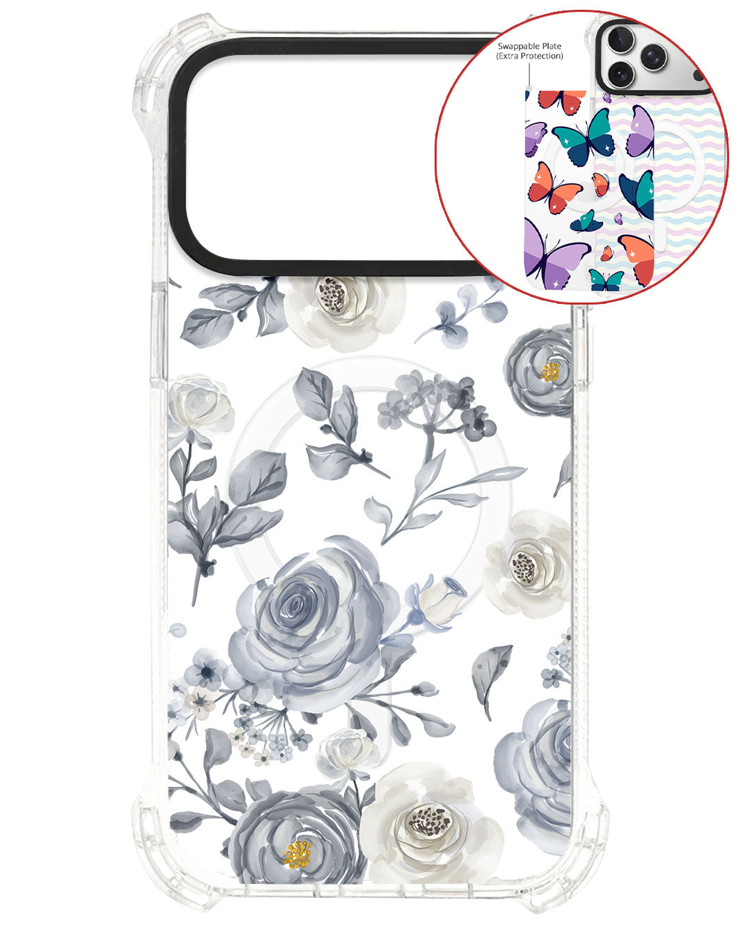 Magsafe Swappable Plate - Blue Flower