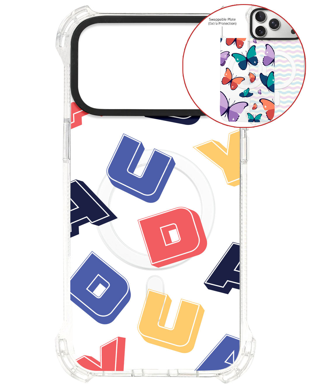 Magsafe Swappable Plate - Cool Monogram