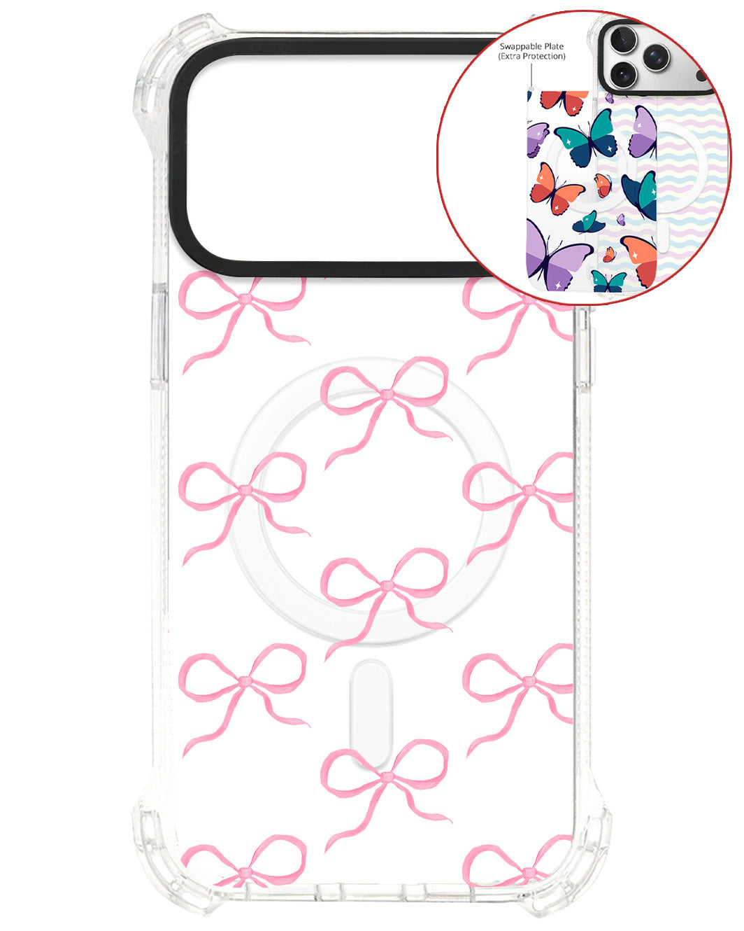Magsafe Swappable Plate - Coquette Pink Bow