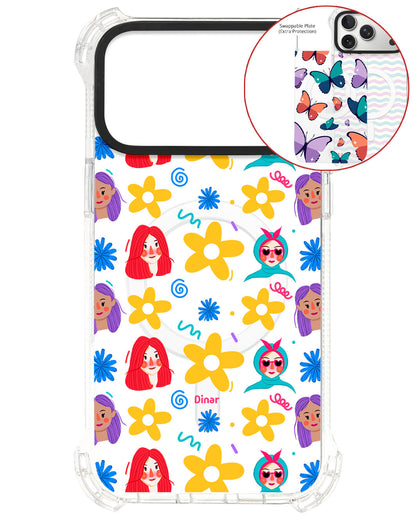 Magsafe Swappable Plate - Daisy Faces