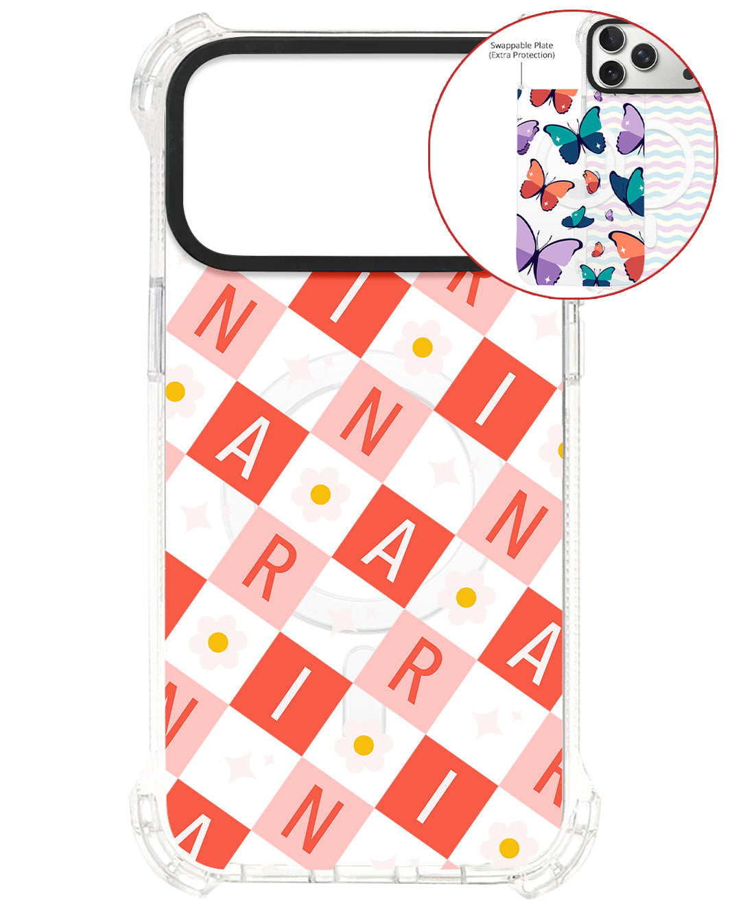 Magsafe Swappable Plate - CUSTOM MONOGRAM 3.0 Flower Grid 2.0