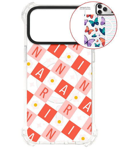 Magsafe Swappable Plate - CUSTOM MONOGRAM 3.0 Flower Grid 2.0