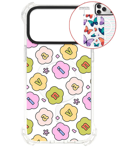 Magsafe Swappable Plate - CUSTOM MONOGRAM 3.0 Flower Petals 1.0