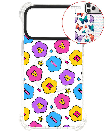 Magsafe Swappable Plate - CUSTOM MONOGRAM 3.0 Flower Petals 4.0