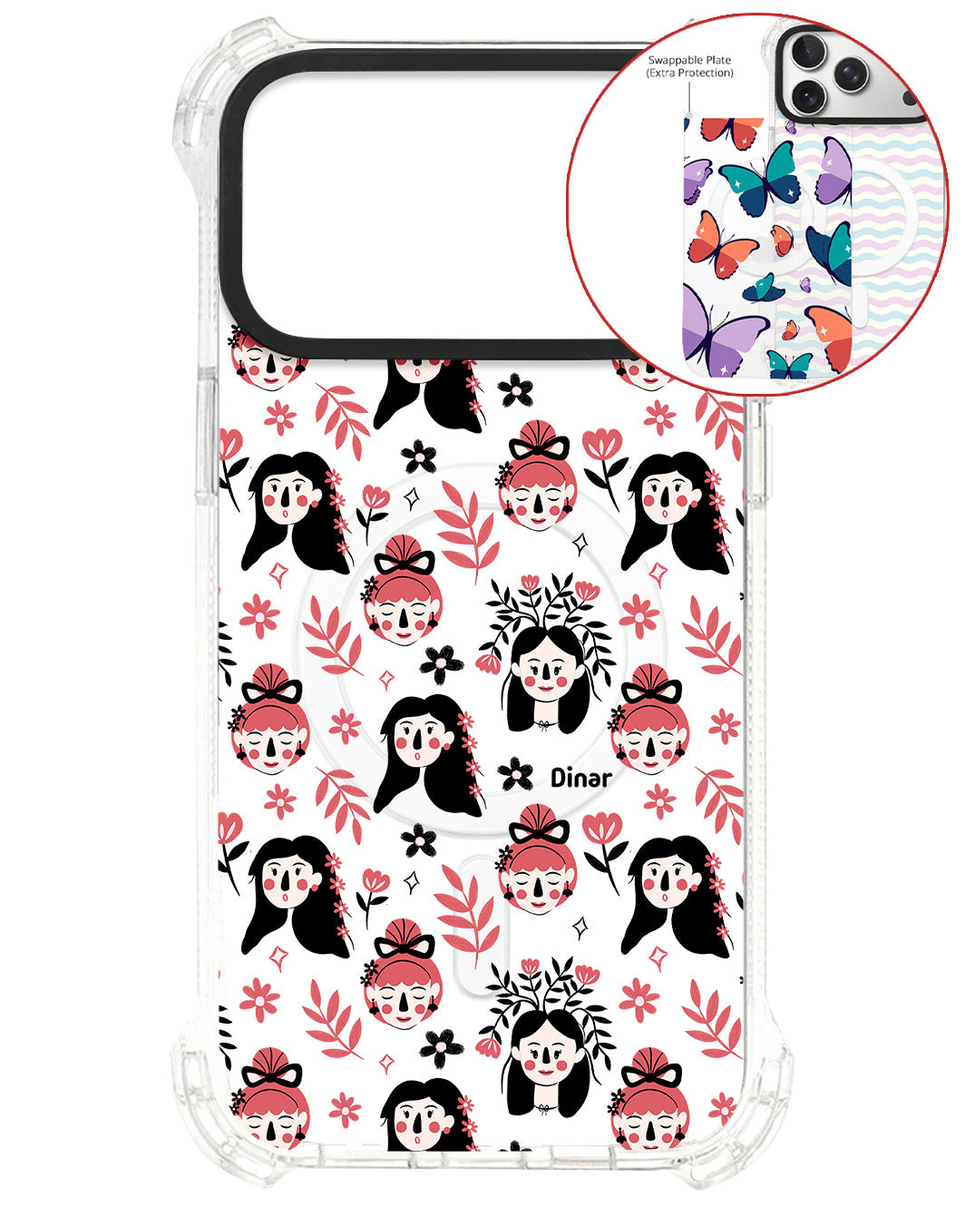 Magsafe Swappable Plate - Flowery Faces