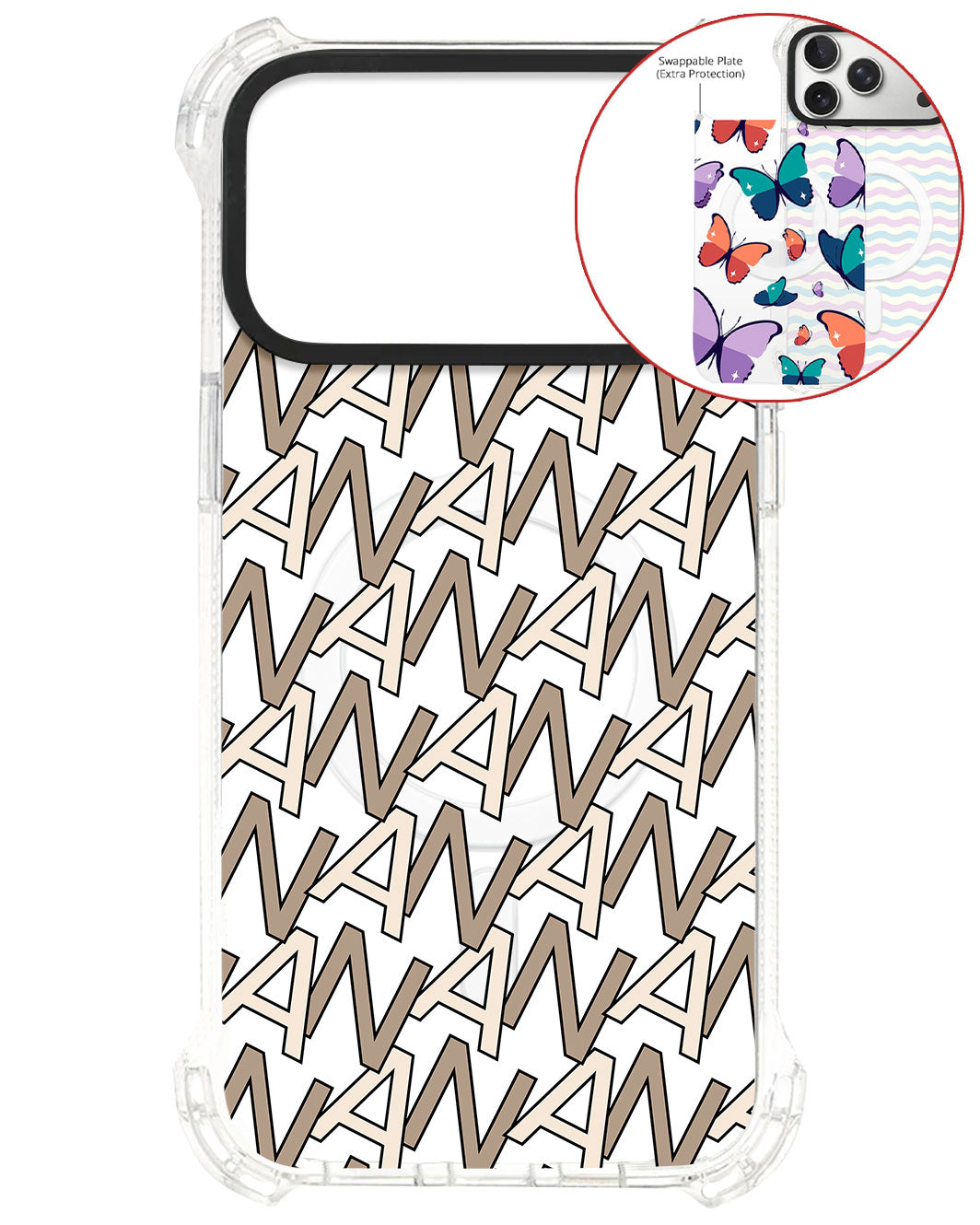 Magsafe Swappable Plate - CUSTOM MONOGRAM 3.0 Initial 4.0