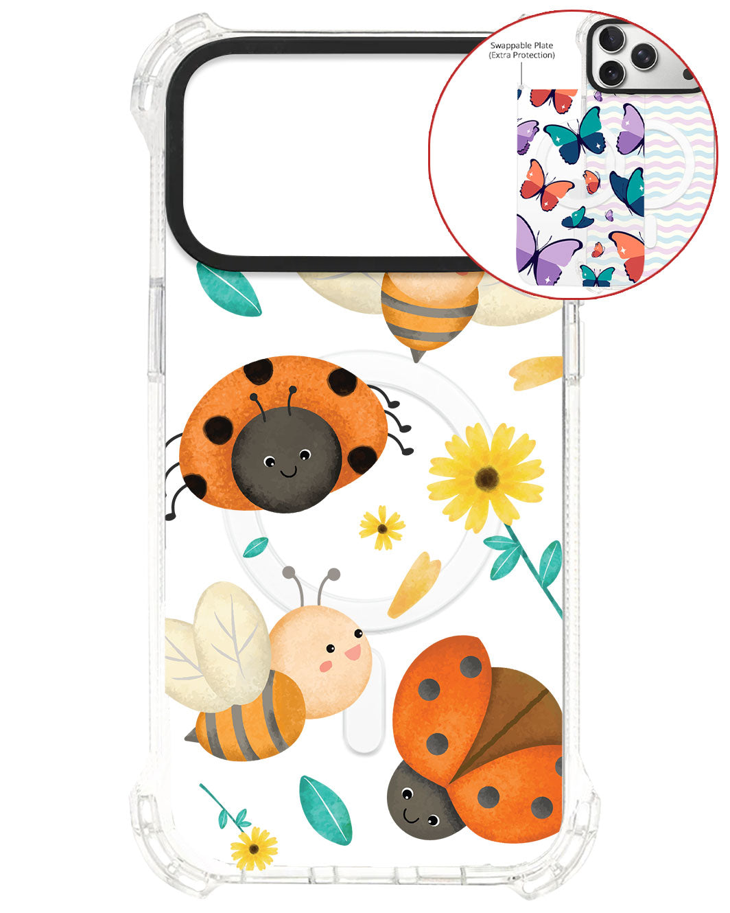 Magsafe Swappable Plate - Lady bug & bee