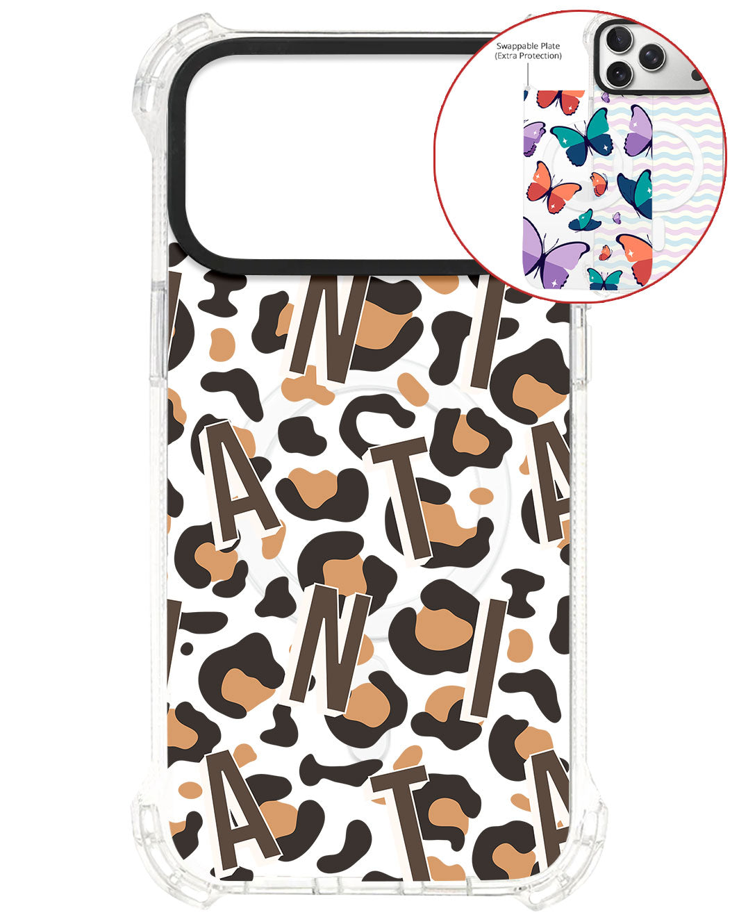 Magsafe Swappable Plate - CUSTOM MONOGRAM 3.0 Leopard 2.0