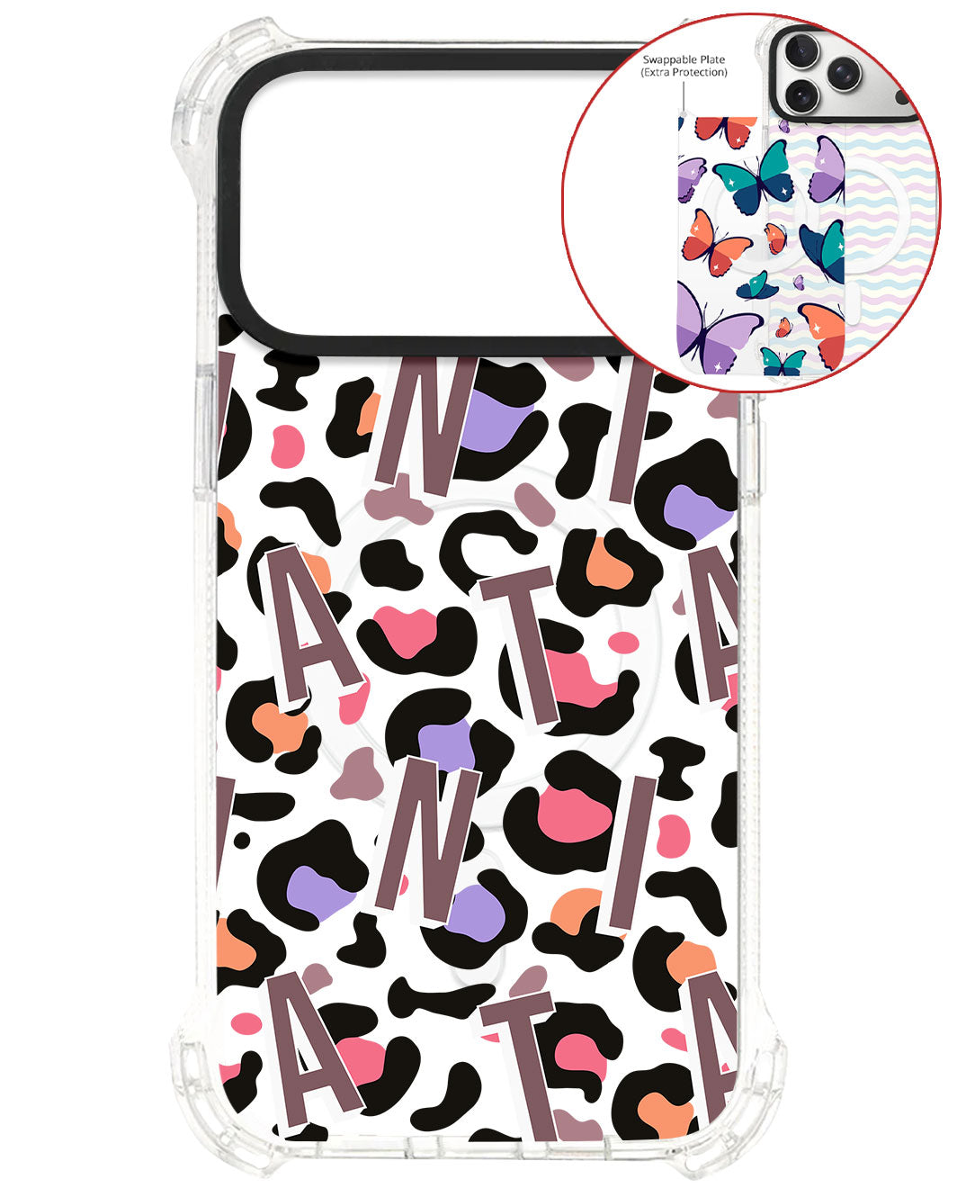 Magsafe Swappable Plate - CUSTOM MONOGRAM 3.0 Leopard 5.0