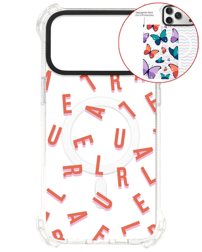 Magsafe Swappable Plate - CUSTOM MONOGRAM 1.0 Coral