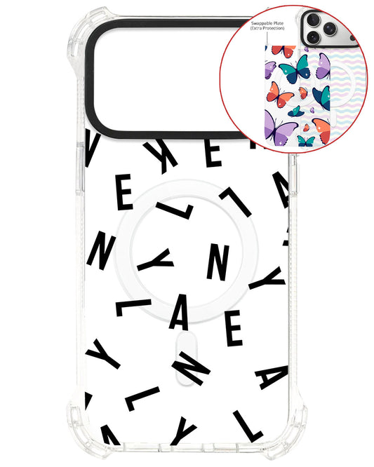 Magsafe Swappable Plate - CUSTOM MONOGRAM 1.0 Noir