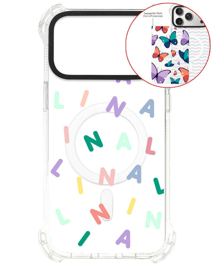 Magsafe Swappable Plate - CUSTOM MONOGRAM 2.0 Rainbow