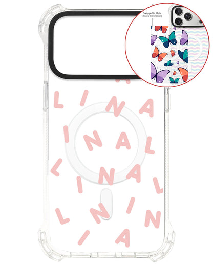 Magsafe Swappable Plate - CUSTOM MONOGRAM 2.0 Rosewater