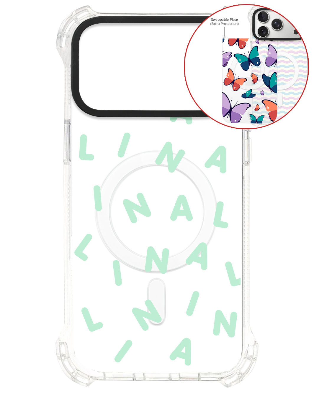 Magsafe Swappable Plate - CUSTOM MONOGRAM 2.0 Tosca