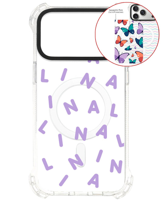 Magsafe Swappable Plate - CUSTOM MONOGRAM 2.0 Ungu