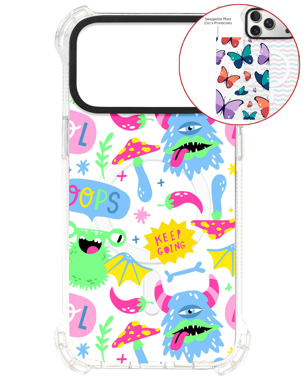 Magsafe Swappable Plate - Monster say Keep Going