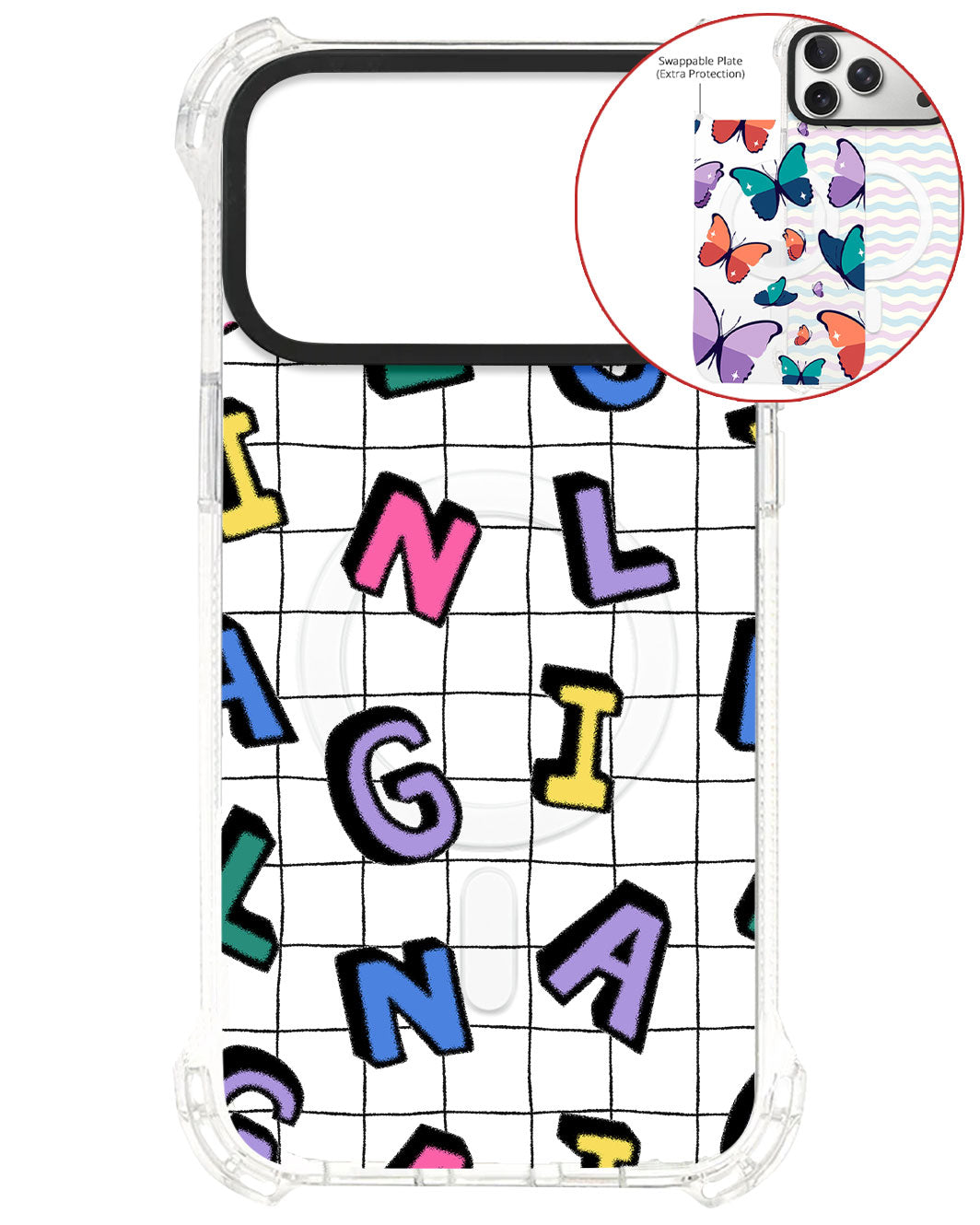 Magsafe Swappable Plate - Playful Monogram 2.0