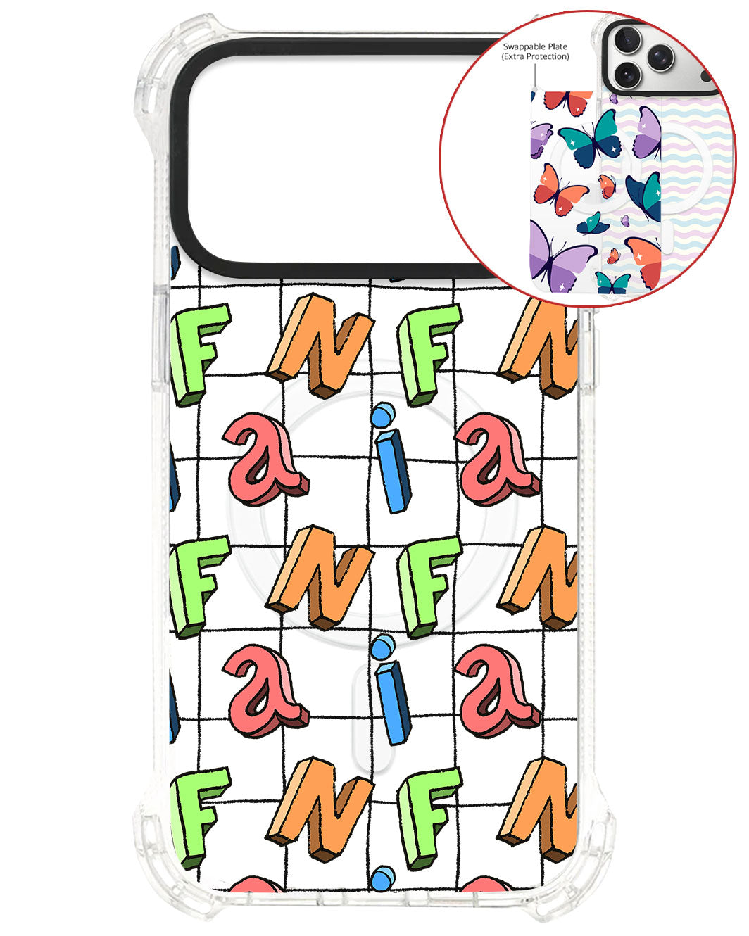 Magsafe Swappable Plate - Playful Monogram 1.0