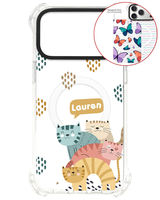 Magsafe Swappable Plate - Rainbow Meow 2.0
