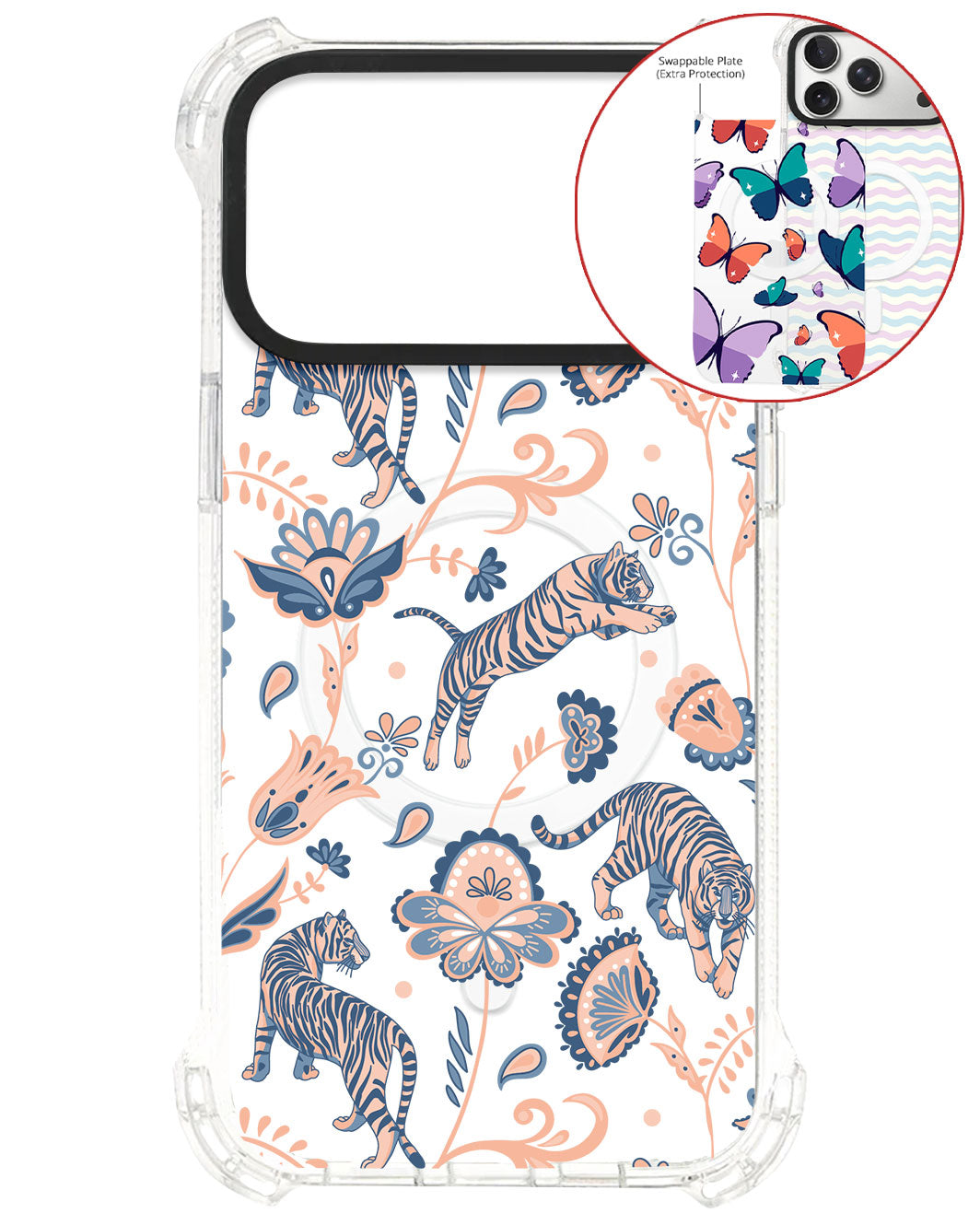 Magsafe Swappable Plate - Tiger & Floral 5.0