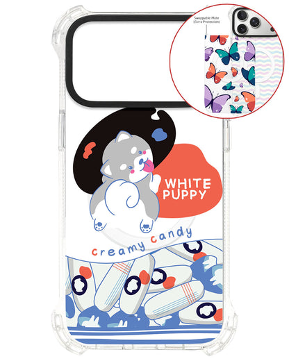 Magsafe Swappable Plate - White puppy