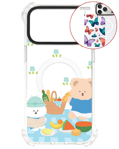 Magsafe Swappable Plate - Picnic Bear Blue