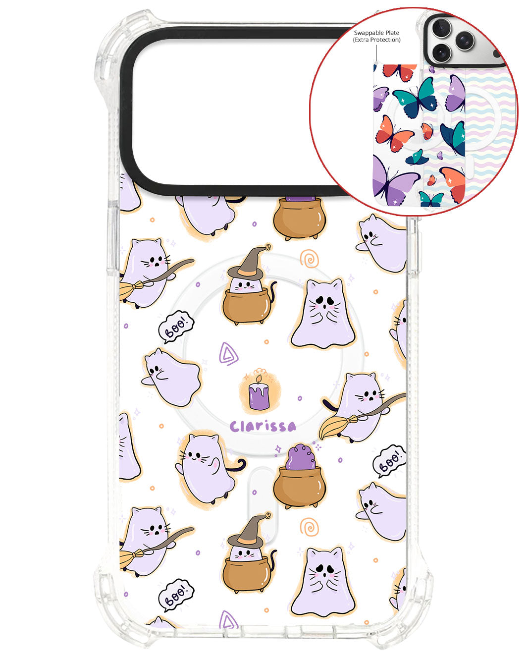 Magsafe Swappable Plate - Spooky Cat