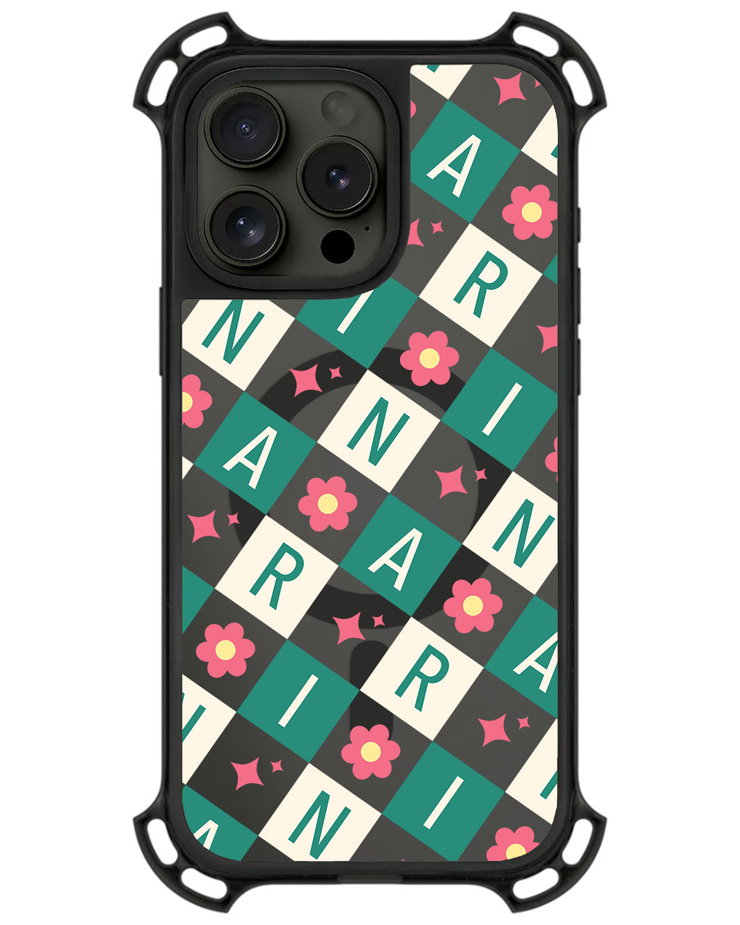 iPhone Ultimate Model-Z - CUSTOM MONOGRAM 3.0 Flower Grid 4.0