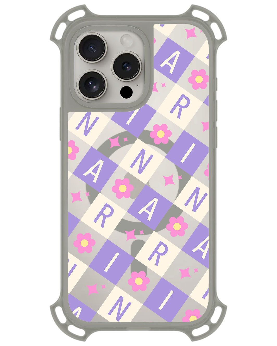 iPhone Ultimate Model-Z - CUSTOM MONOGRAM 3.0 Flower Grid 3.0