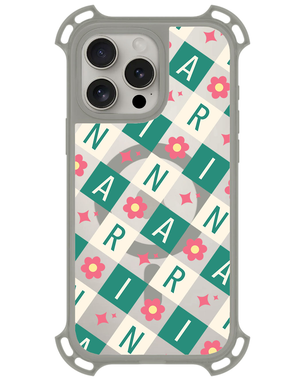 iPhone Ultimate Model-Z - CUSTOM MONOGRAM 3.0 Flower Grid 4.0