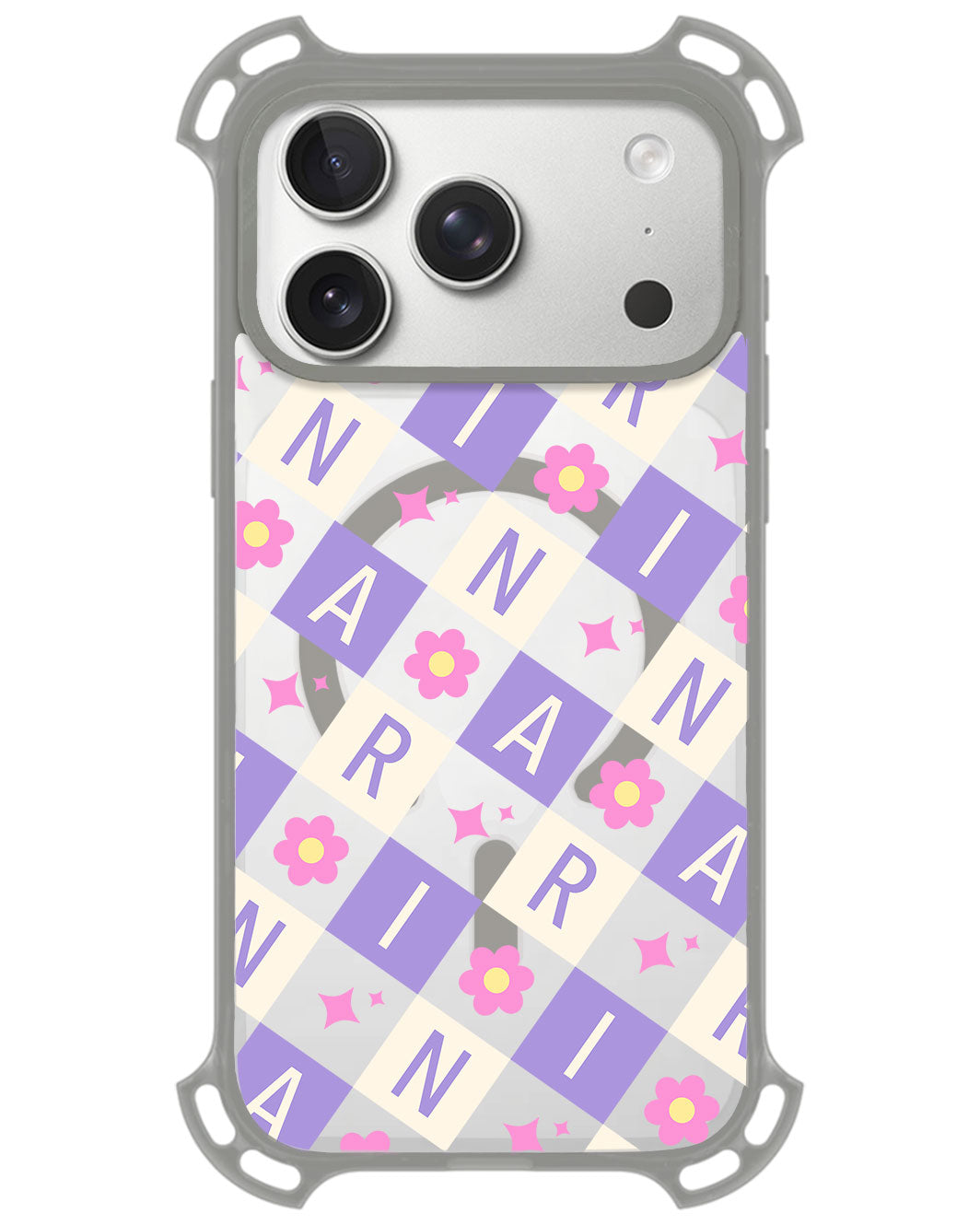 iPhone Ultimate Model-Z - CUSTOM MONOGRAM 3.0 Flower Grid 3.0