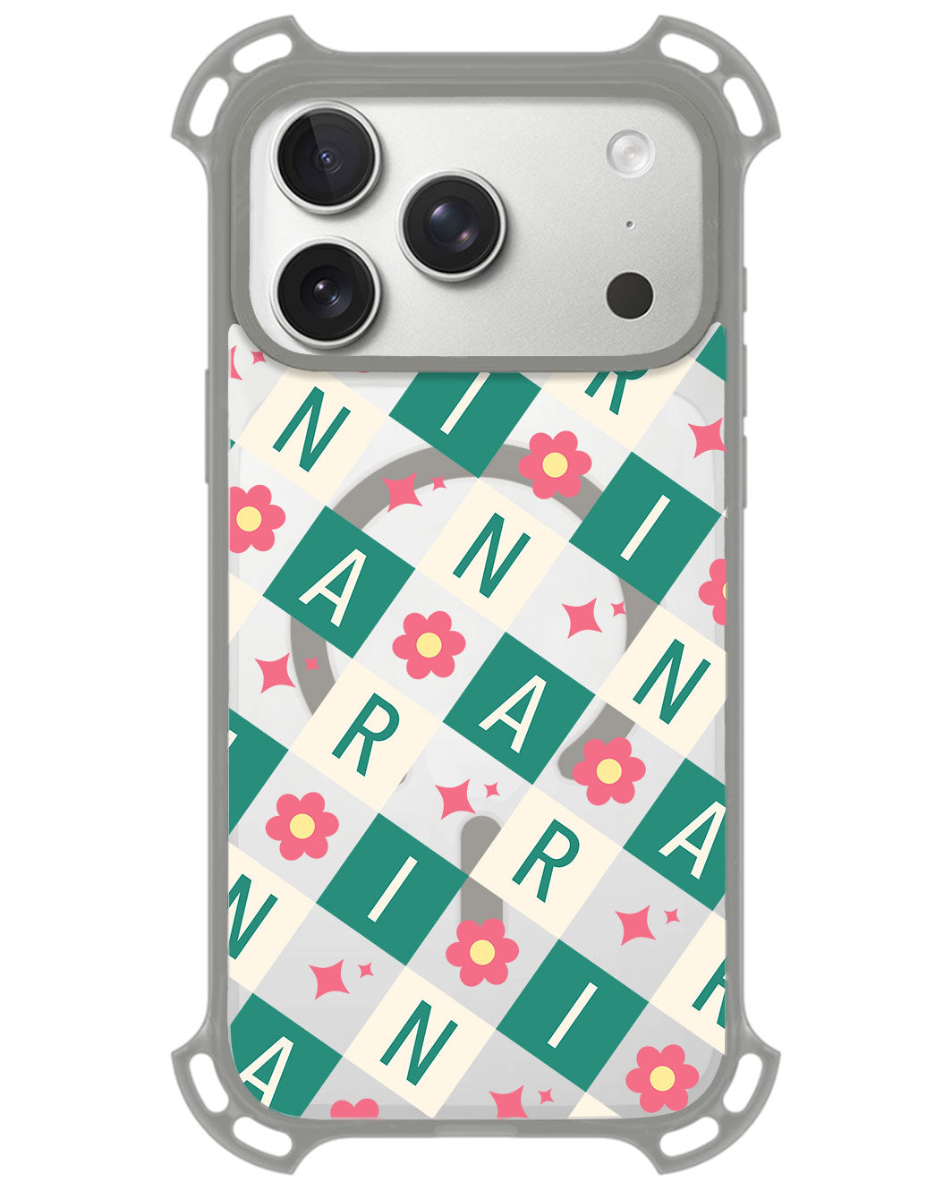 iPhone Ultimate Model-Z - CUSTOM MONOGRAM 3.0 Flower Grid 4.0