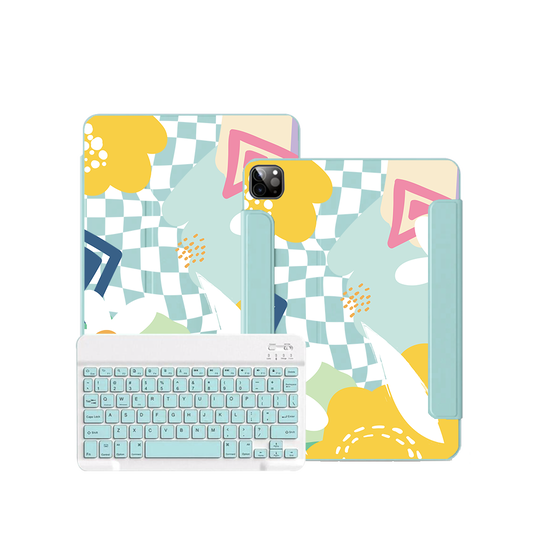 iPad / Android Tab Wireless Keyboard Flipcover - Abstract Flower 2.0