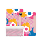 iPad / Android Tab Wireless Keyboard Flipcover - Abstract Flower 5.0