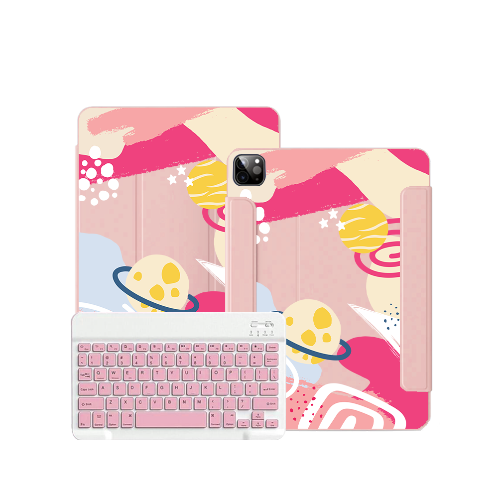 iPad / Android Tab Wireless Keyboard Flipcover - Abstract Planet 1.0