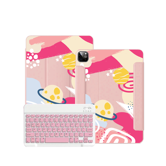 iPad / Android Tab Wireless Keyboard Flipcover - Abstract Planet 1.0