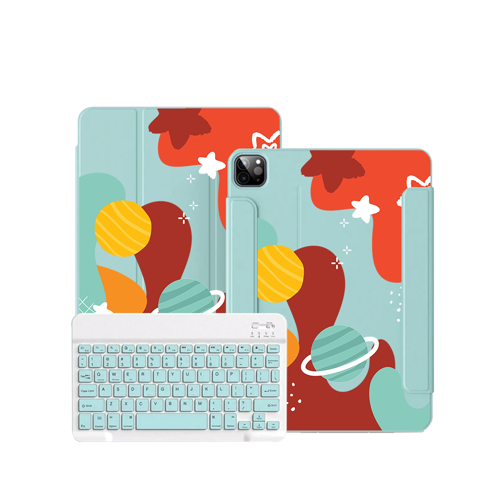 iPad / Android Tab Wireless Keyboard Flipcover - Abstract Planet 2.0