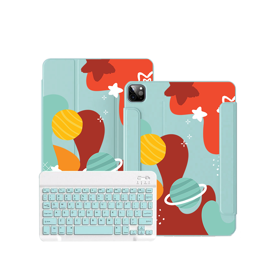 iPad / Android Tab Wireless Keyboard Flipcover - Abstract Planet 2.0