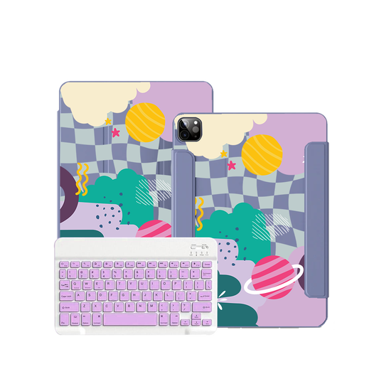 iPad / Android Tab Wireless Keyboard Flipcover - Abstract Planet 3.0