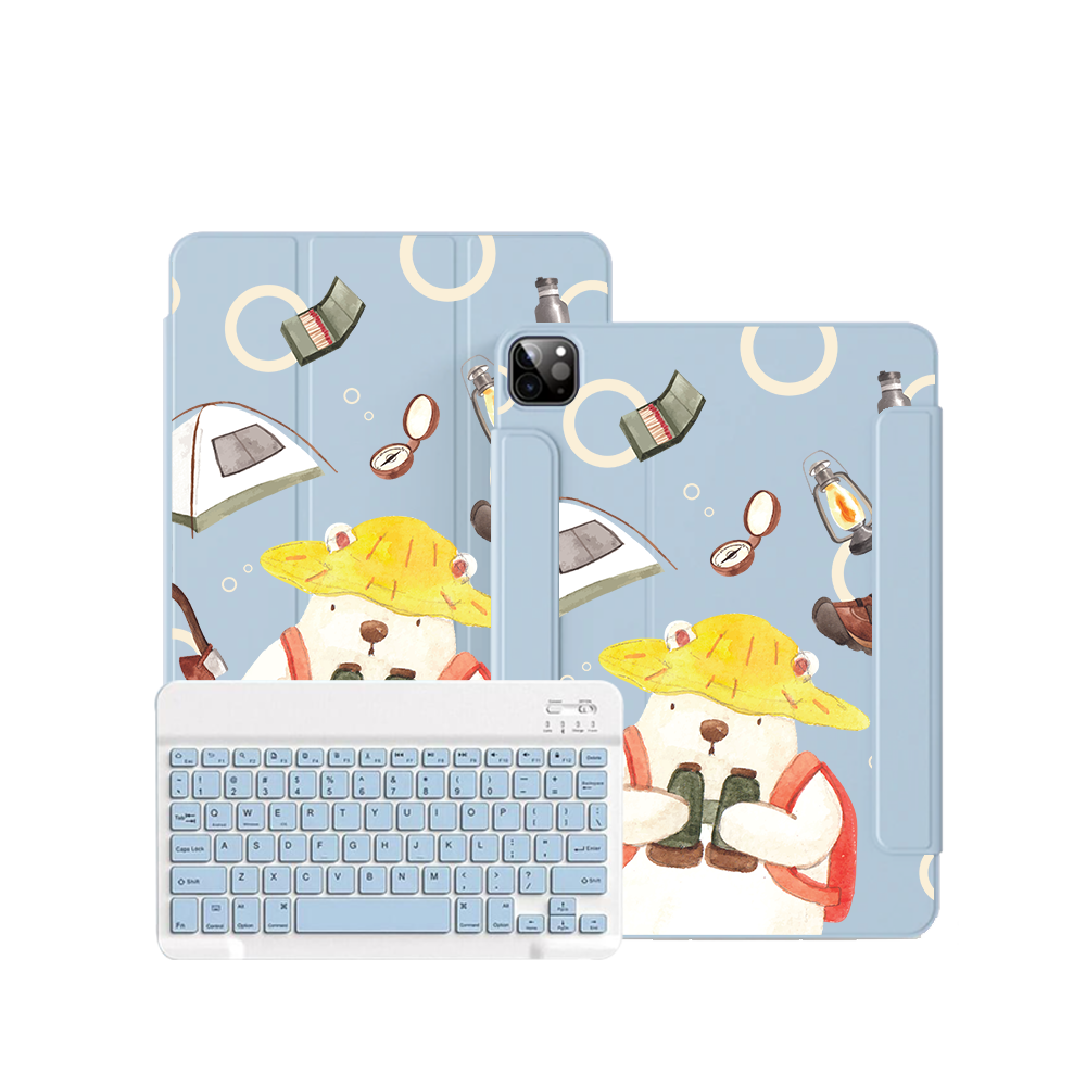 iPad / Android Tab Wireless Keyboard Flipcover - Adventure of Bear