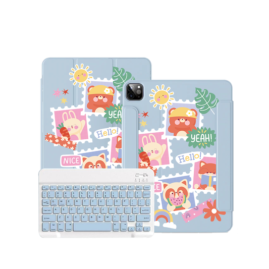 iPad / Android Tab Wireless Keyboard Flipcover - Animal Squad